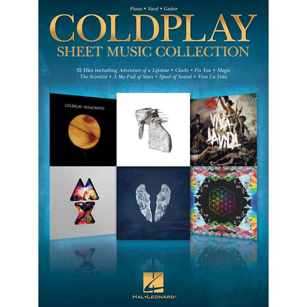 Coldplay Sheet Music Collection Piano Vocal Guitar Songbook 32 Popular Hits Incl
